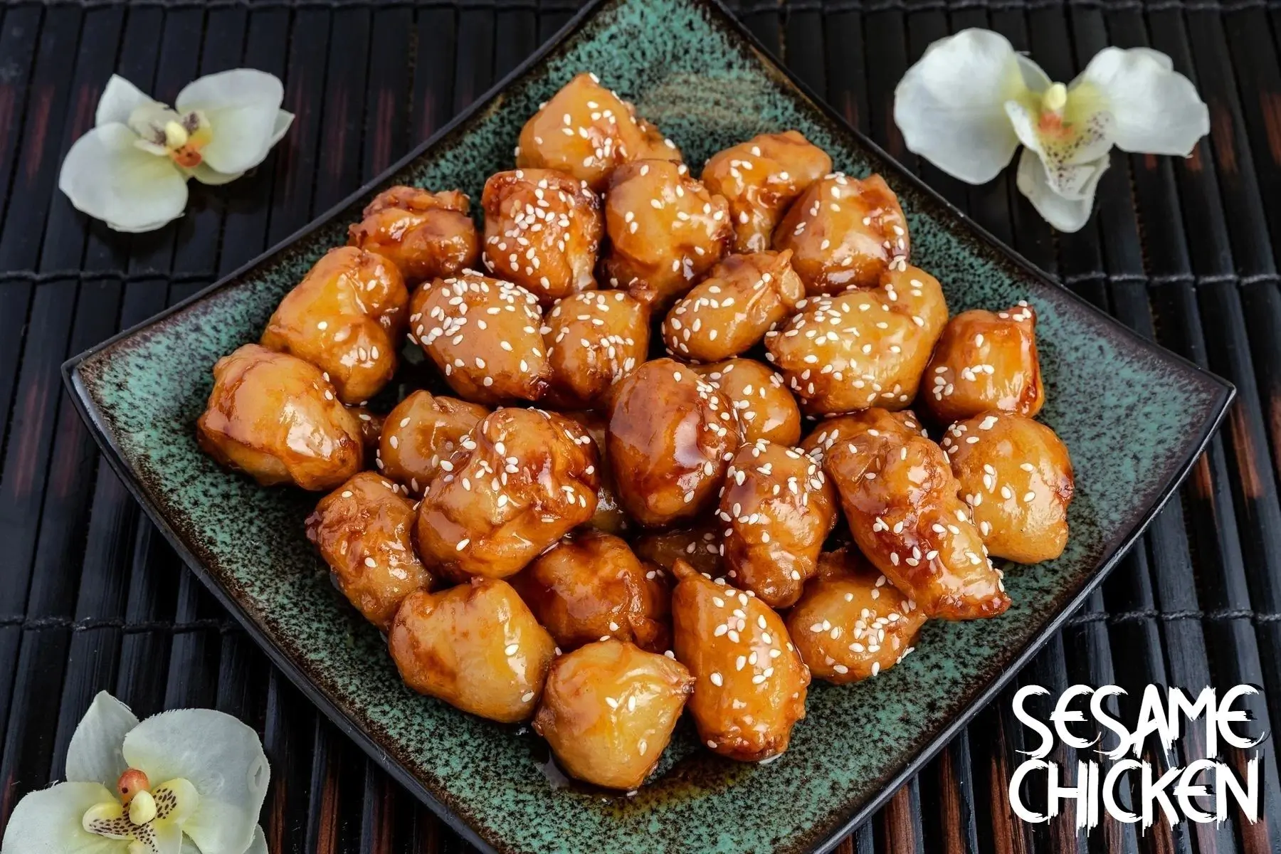 Sesame Chicken - Crispy chicken bites coated in sesame - sweet sauce at Chef Panda, a Chinese restaurant in Surprise