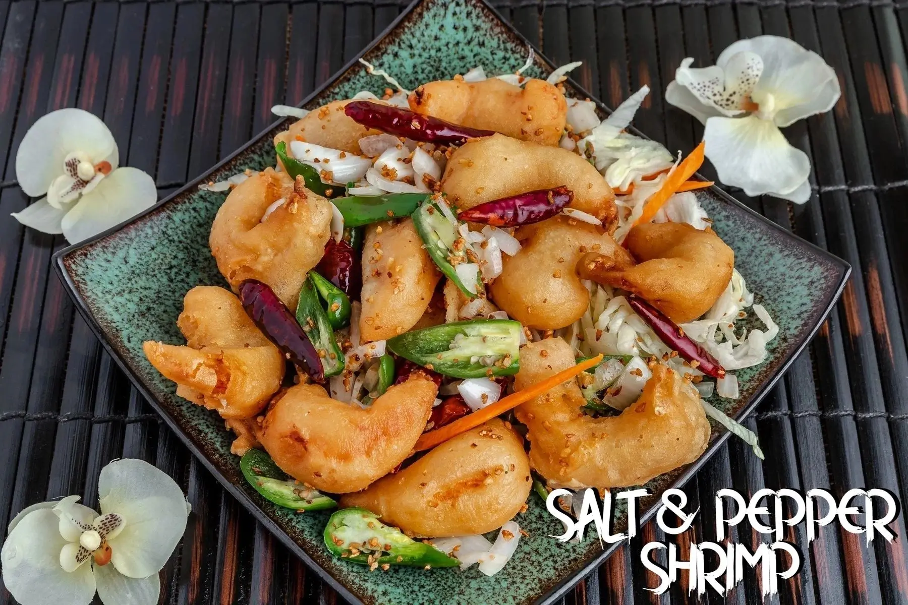 Salt & Pepper Shrimp - Crispy shrimp with chilies, veggies in spicy salt - pepper seasoning at Chef Panda, a Chinese restaurant in Surprise